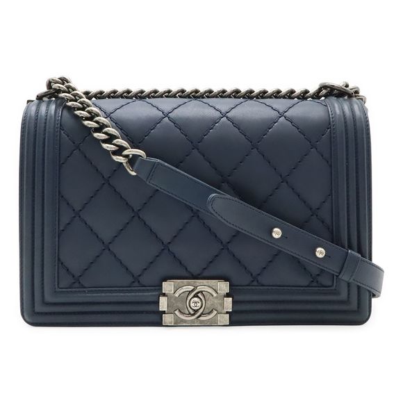 Chanel Boy Chanel Matelasse Coco Mark Wild Stitch Chain Bag Shoulder Bag - Picture 1 of 9